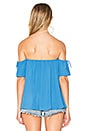 view 3 of 4 Off Shoulder Baby Doll Top in Denim Blue