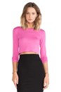 view 1 of 3 Long Sleeve Crop Top in Pink