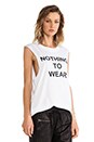 view 2 of 4 Nothing to Wear Muscle Tee in White