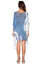 view 3 of 3 V Neck Cape Cool Caftan in Denim Tie Dye
