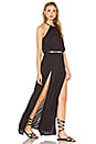 view 1 of 3 Double Slit Maxi Dress in Soft Black