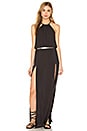 view 2 of 3 Double Slit Maxi Dress in Soft Black