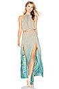 view 1 of 3 Slit Halter Dress in Capri Ombre