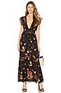 view 1 of 3 Deep V Maxi in Black & Rust Floral