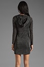 view 4 of 6 Let's Party Hoodie Mini Dress in Black/Silver in Black & Silver