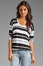 view 1 of 4 Best Bum Long Sleeve Tee in Black/White Stripe in Black & White Stripe