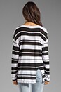 view 2 of 4 Best Bum Long Sleeve Tee in Black/White Stripe in Black & White Stripe