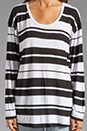 view 3 of 4 Best Bum Long Sleeve Tee in Black/White Stripe in Black & White Stripe