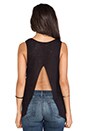 view 4 of 5 Mystic Open Back Tank in Black