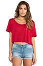 view 1 of 5 Endless Summer Crop Tee in Berry