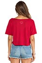 view 3 of 5 Endless Summer Crop Tee in Berry