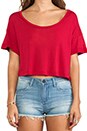 view 4 of 5 Endless Summer Crop Tee in Berry