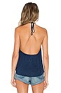 view 3 of 3 Hayley Halter Top in Indigo