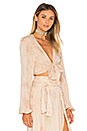view 2 of 4 Phoebe Tie Front Top in Paradise Beach