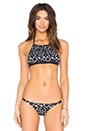 view 1 of 4 Flower Bomb Halter Bikini Top in Black