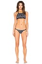 view 4 of 4 Flower Bomb Halter Bikini Top in Black