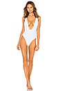 view 2 of 4 Plunging Racerback One Piece in White