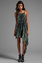 view 2 of 6 Asymmetrical Light Low Dress in Green Python
