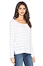 view 2 of 3 Stripe Oversized Pullover in White