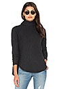 view 1 of 4 Plush Rib Funnel Neck Pullover Sweater in Black