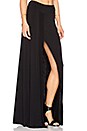 view 2 of 3 Front Slit Maxi Skirt in Black