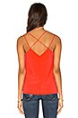 view 3 of 3 Cross Back Spaghetti Cami in Coral Reef