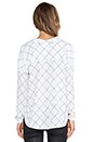 view 3 of 5 Crepe Oversized Blouse in Grid Print