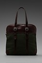 view 2 of 6 Padded Laptop Flight Bag in Olive/Brown in Olive & Brown