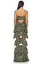 view 4 of 4 VESTIDO PRINT in BRONZE GREEN/MILITAR