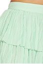 view 6 of 6 JUPE GEORGETTE PLISSE in Green Lily