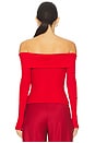 view 3 of 4 Jersey Top in Lipstick Red