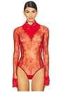 view 2 of 5 Chantilly Lace Top in Lipstick Red