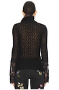view 3 of 4 Knit Lace Top in Black