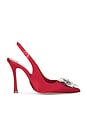 view 1 of 5 Satin Sling Back Pump in Red Chili Pepper