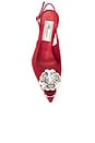 view 4 of 5 Satin Sling Back Pump in Red Chili Pepper