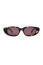 view 1 of 3 The Mimi Sunglasses in Amber Tort & Auburn