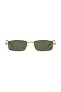 view 1 of 3 The Monroe Sunglasses in Gold & Green