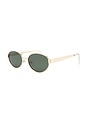 view 2 of 3 The Evangelista Sunglasses in Gold & Green