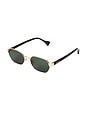 view 3 of 3 Blake Sunglasses in Gold & Dark Olive