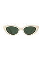 view 1 of 3 Sweeney Sunglasses in Ivory & Green