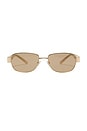 view 1 of 3 The Addison Sunglasses in Gold Pearl & Tort Beige