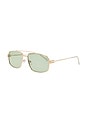 view 2 of 3 GAFAS DE SOL THE HEIDI in Gold & Olive