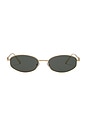 view 1 of 4 The Mila Sunglasses in Gold & Green