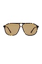 view 1 of 3 LUNETTES DE SOLEIL THE CYRUS in Amber Tort & Yellow