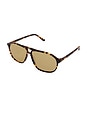 view 2 of 3 LUNETTES DE SOLEIL THE CYRUS in Amber Tort & Yellow