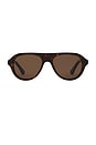 view 1 of 3 LUNETTES DE SOLEIL THE RILEY in Havana Tort & Chocolate