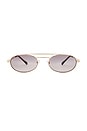 view 1 of 3 The Winnie Sunglasses in Gold Smoke