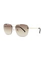 view 2 of 3 The Whiteley Sunglasses in Light Gold & Natural Fade