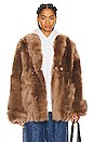 view 1 of 5 BLOUSON EN MOUTON RETOURNÉ in Fango