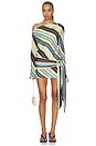 view 1 of 3 Elise Mini Dress in Ocean Stripe